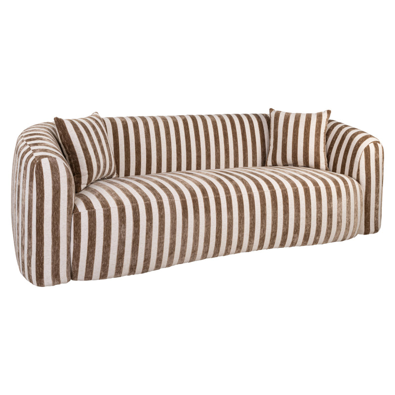 Sofa Luxandra Stripes Sand – Richmond Design mit Taschenfederkern