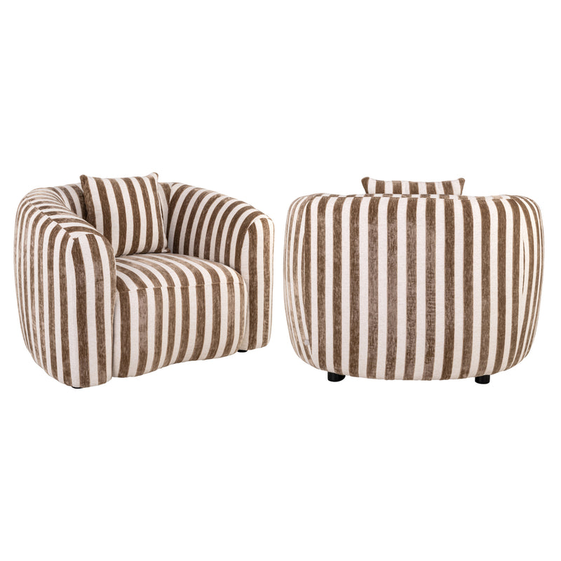 Lounge Stuhl Luxandra Stripes Sand – Richmond Design-Loungesessel