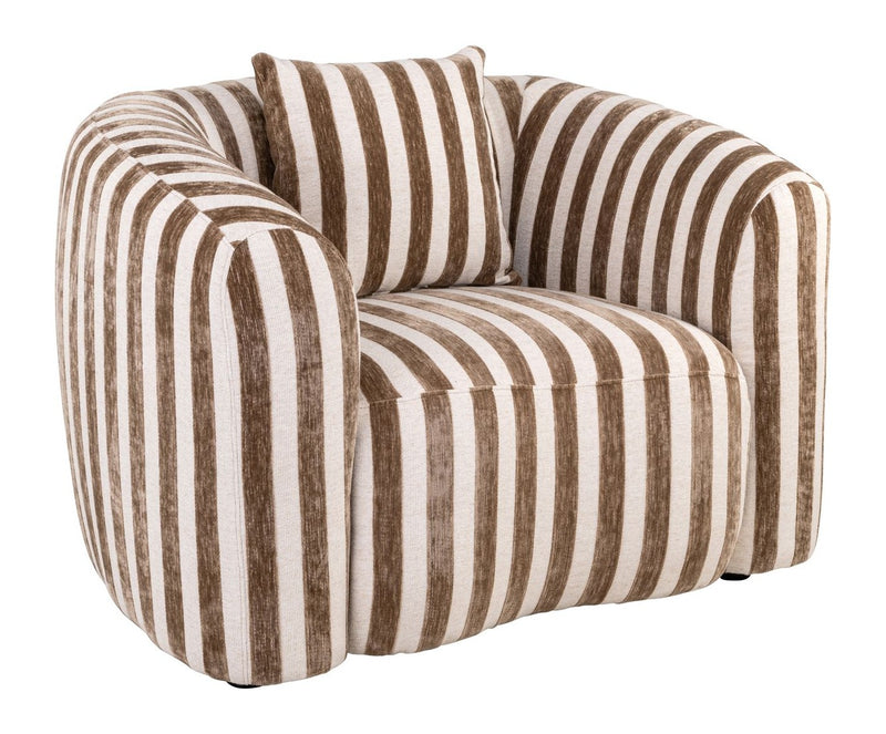 Lounge Stuhl Luxandra Stripes Sand – Richmond Design-Loungesessel