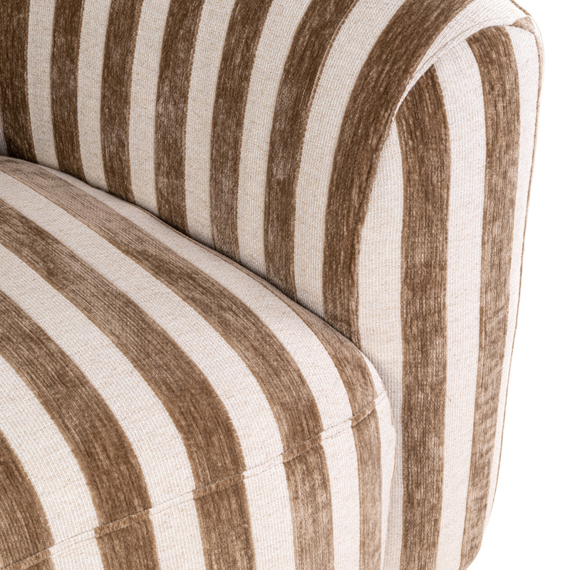 Lounge Stuhl Luxandra Stripes Sand – Richmond Design-Loungesessel