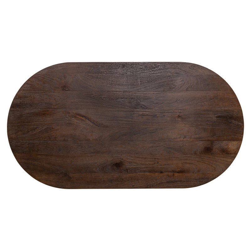 Bartisch Revelin Mangoholz mit gebürsteten Goldbeinen, 140x75x105 cm