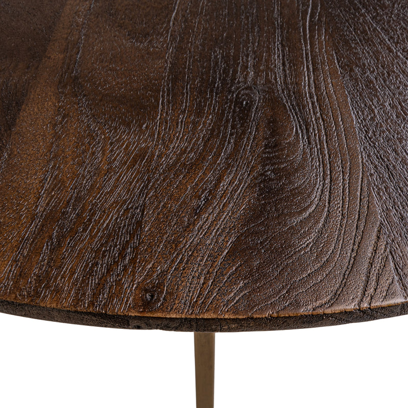 Bartisch Revelin Mangoholz mit gebürsteten Goldbeinen, 140x75x105 cm