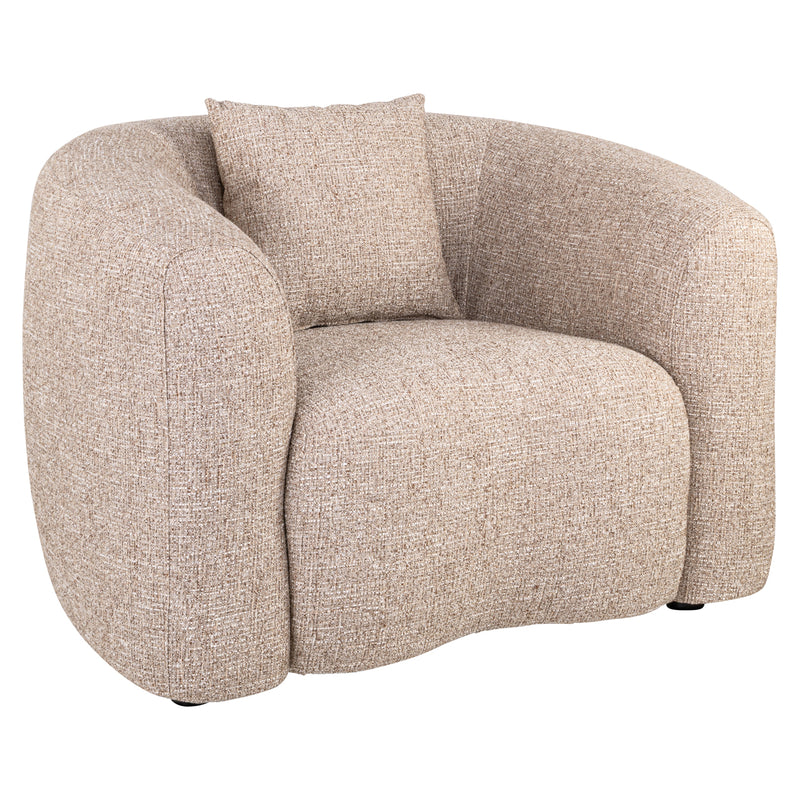 Lounge Stuhl Luxandra Sand Tweed mit Taschenfederkern Richmond