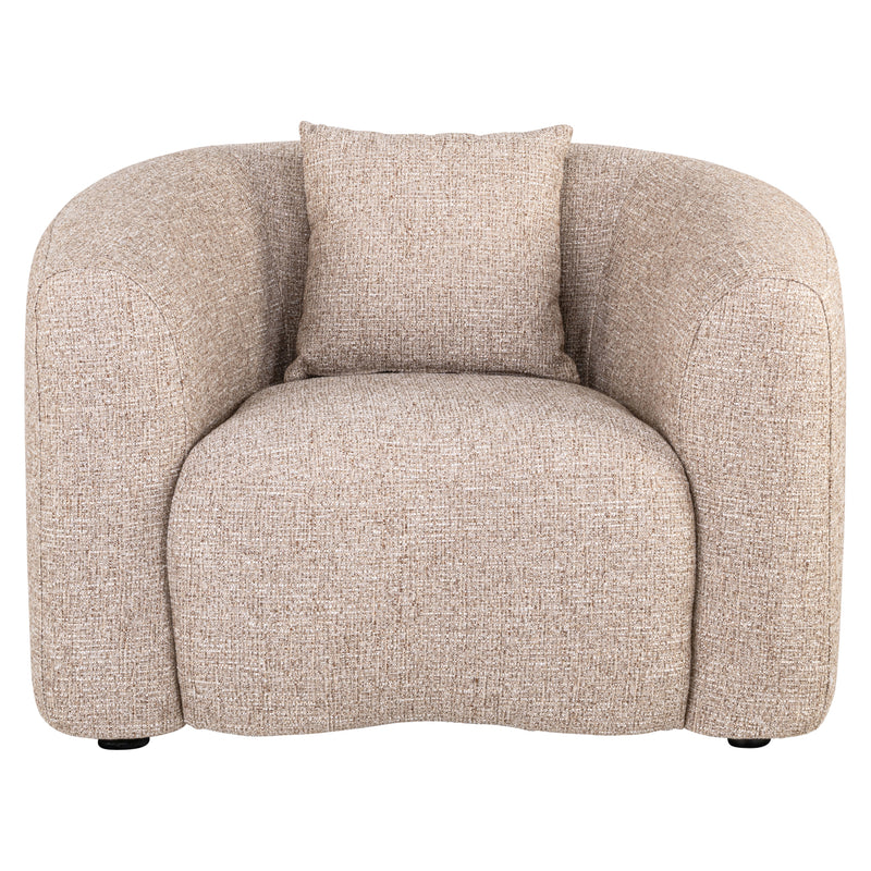 Lounge Stuhl Luxandra Sand Tweed mit Taschenfederkern Richmond