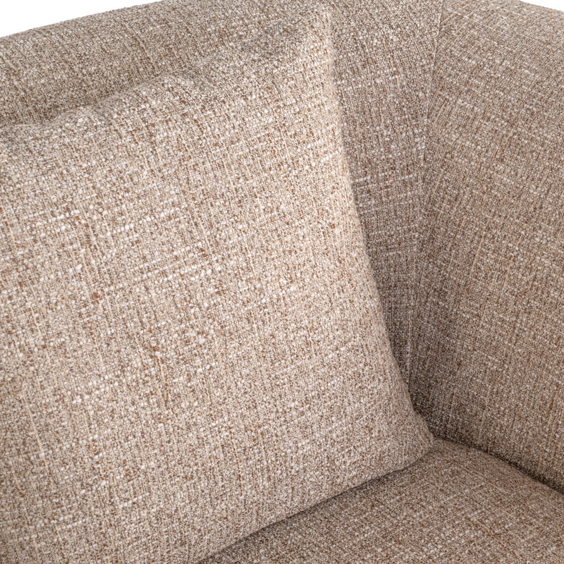 Lounge Stuhl Luxandra Sand Tweed mit Taschenfederkern Richmond