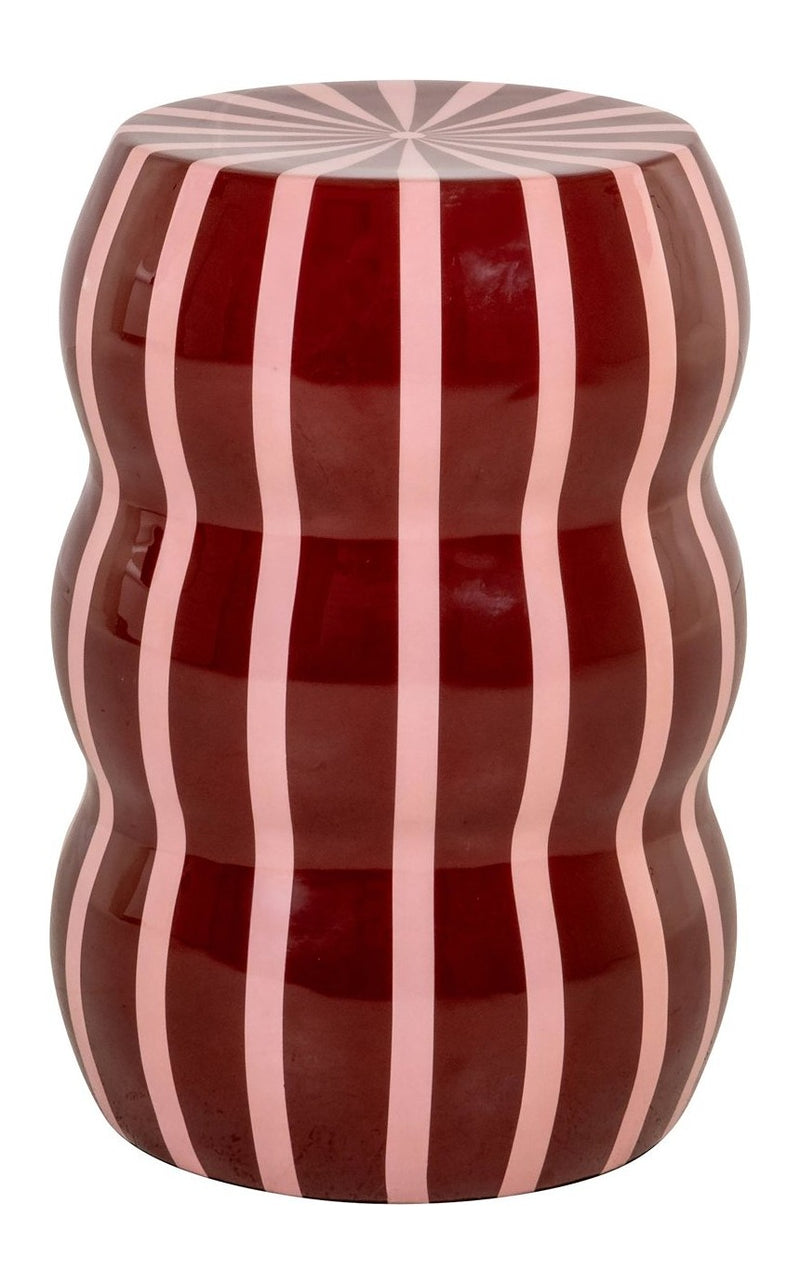 Beistelltisch Yalou Red aus Eisen mit geschwungener Form