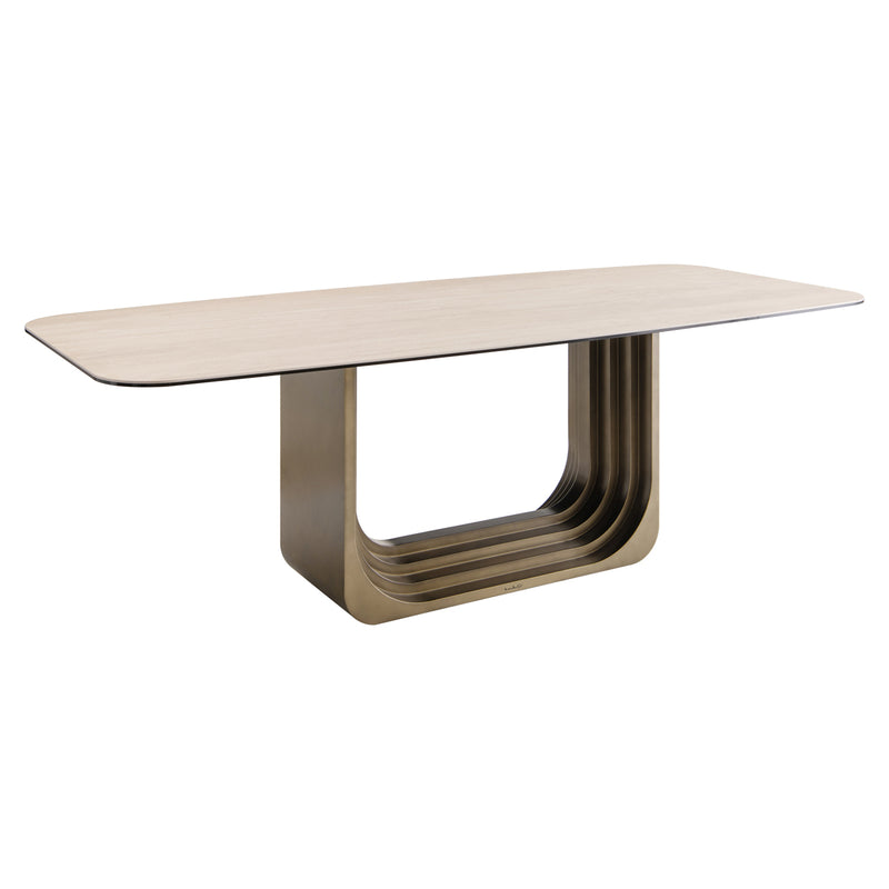 Esstisch Maxfield beige 230 cm, Keramik & Glas – Richmond Design