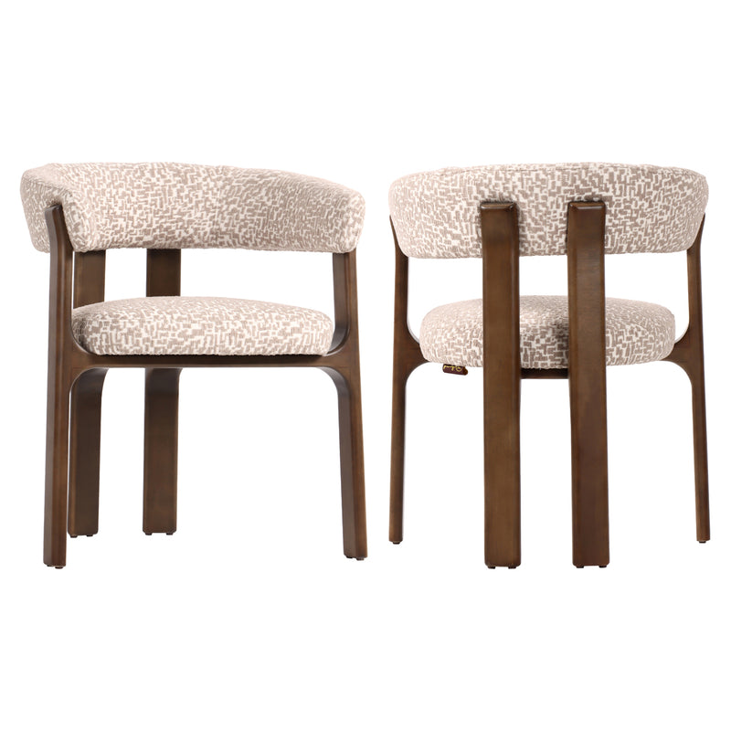 Esszimmerstuhl Contigo natural geo – Buchengestell & Polsterbezug