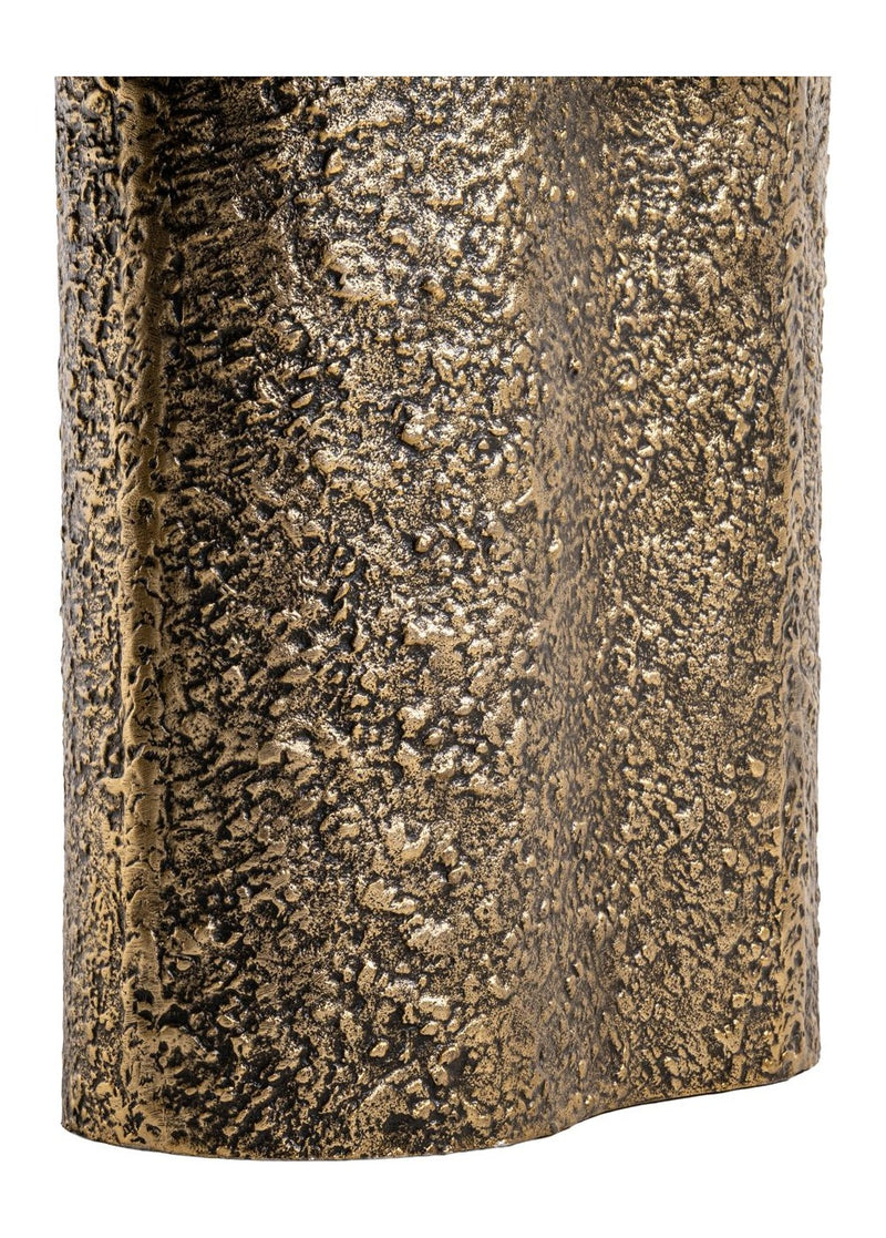 Couchtisch Abandos brass antique – Marmor & Aluminium, 131x74 cm