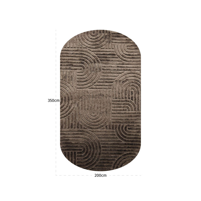 Teppich Liff dark brown 200x350 cm – Richmond Design-Teppich