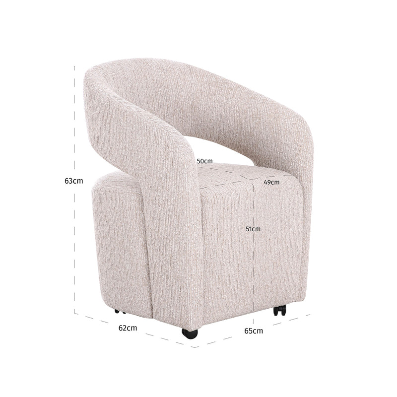 Esszimmerstuhl Vixen natural linear, Richmond, Sperrholz & Polyester