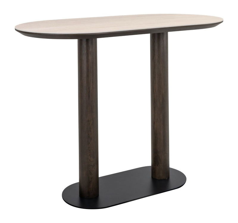 Bartisch Ritz von Richmond – Travertin-Optik in Braun, 140 cm breit