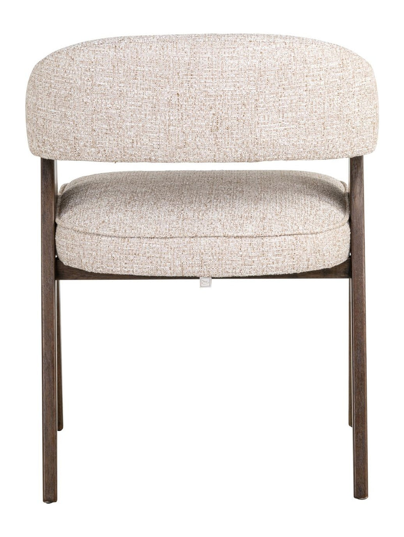 Esszimmerstuhl Mori Cream Tweed – Richmond mit Massivholzgestell