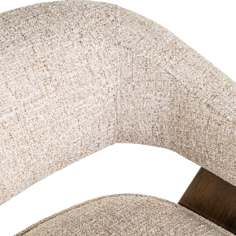 Esszimmerstuhl Mori Cream Tweed – Richmond mit Massivholzgestell