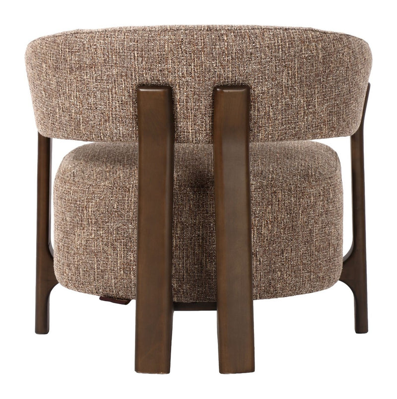 Richmond Lounge Stuhl Dalara Brown Tweed mit Buchenholz-Gestell