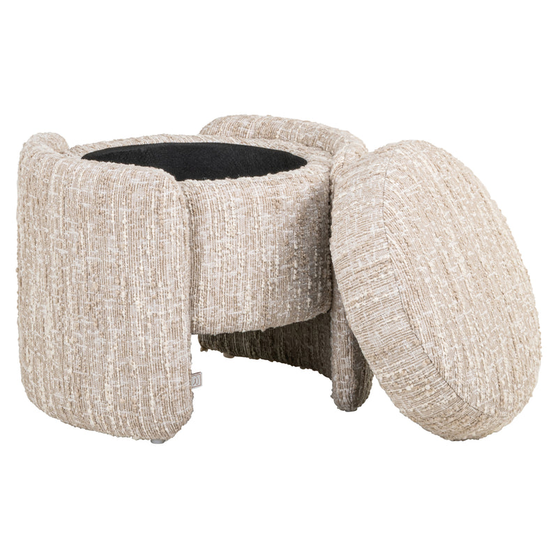 Hocker & Fußbank Cupid mit Stauraum, beige angora, Richmond