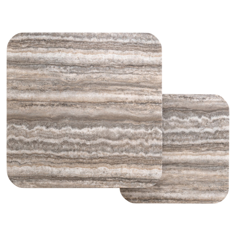 Couchtisch Dulce Denizly 2er-Set grau – Marmor-Optik, Richmond