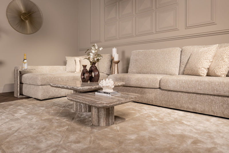 Couchtisch Dulce Denizly 2er-Set grau – Marmor-Optik, Richmond