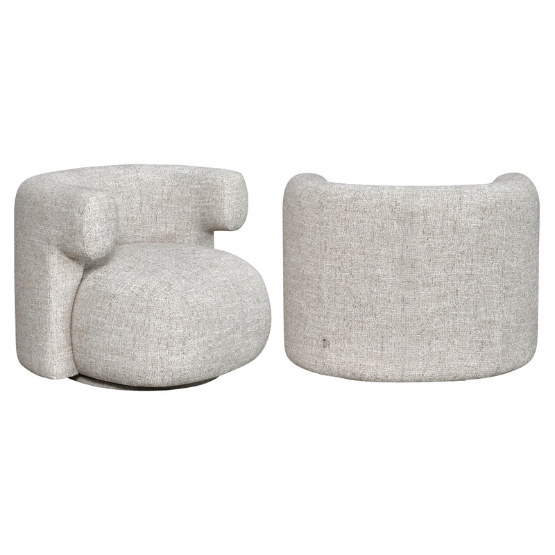 Lounge Stuhl Talley Cream Tweed mit Drehfunktion – Richmond