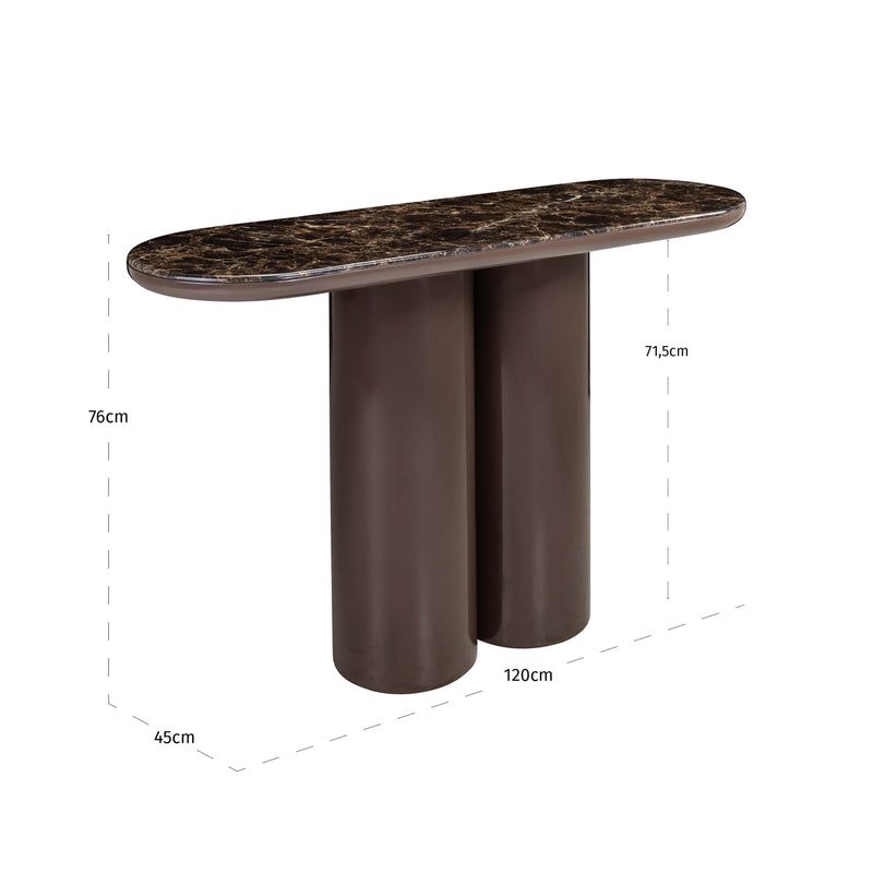 Konsole Almundi chocolat brown – eleganter Flur-Konsolentisch