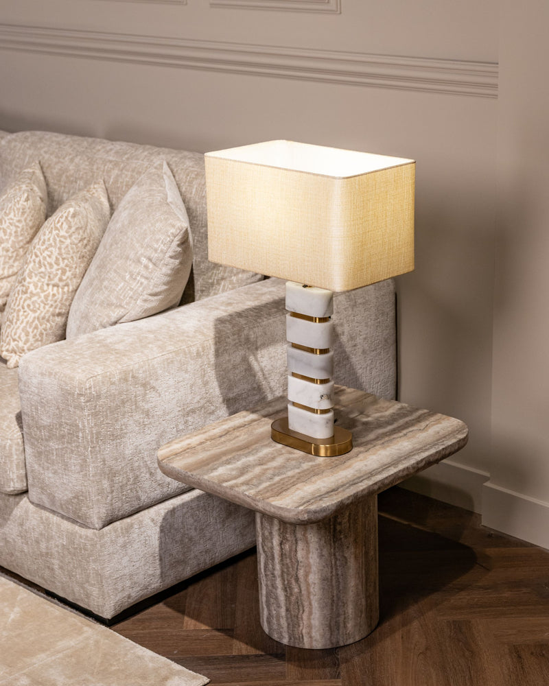 Beistelltisch Dulce Grey – Richmond Design mit Faux-Travertin-Optik