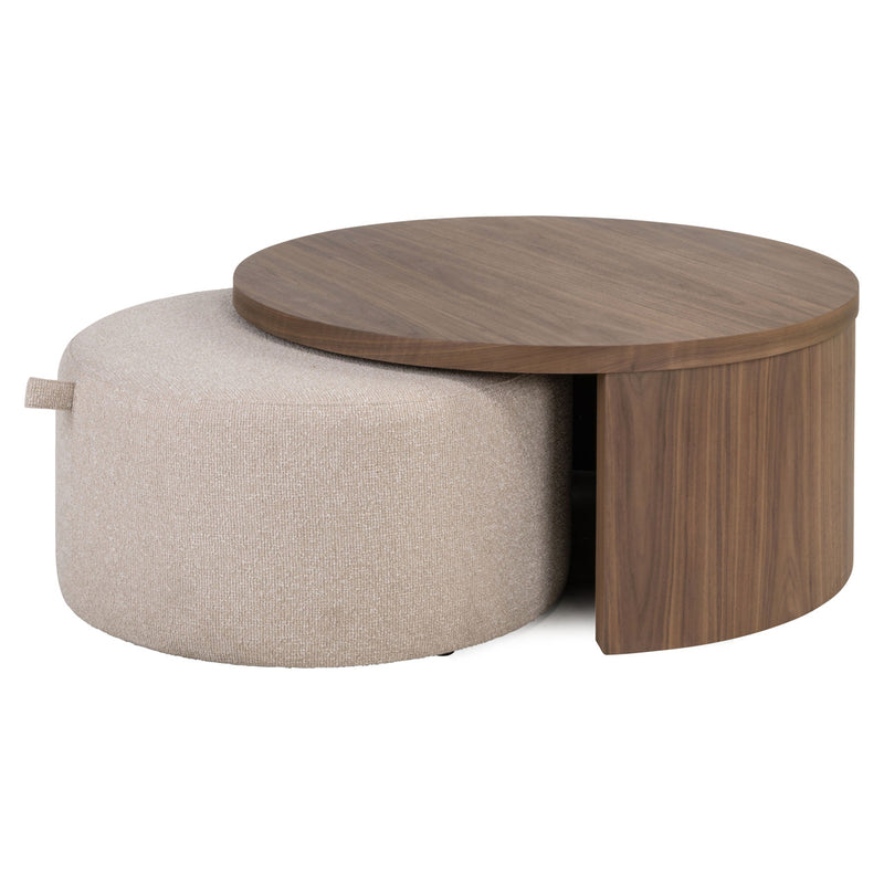 Richmond Windsor Couchtisch Walnuss, 2er-Set, ineinander schiebbar