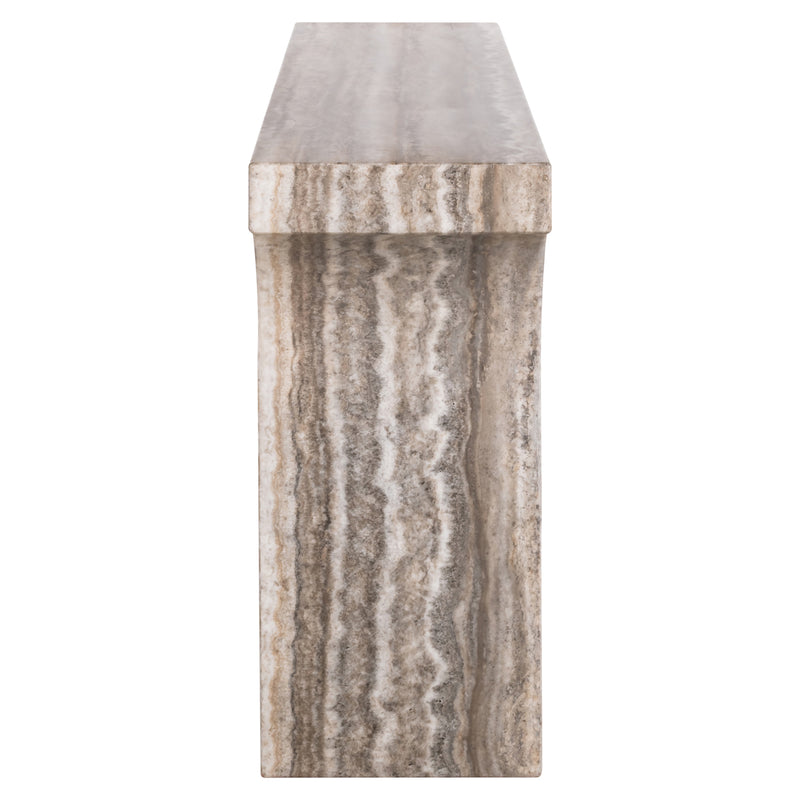 Richmond Konsole Dulce Grey – Marmoroptik, Säulengestell, 140 cm