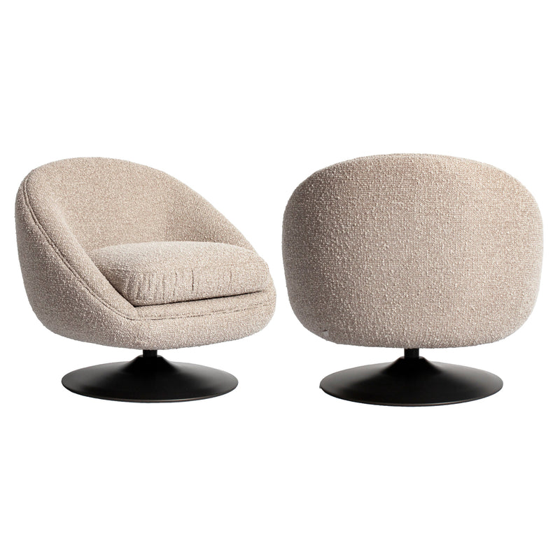 Lounge Sessel Nodo natural chunky, drehbar, Richmond Design