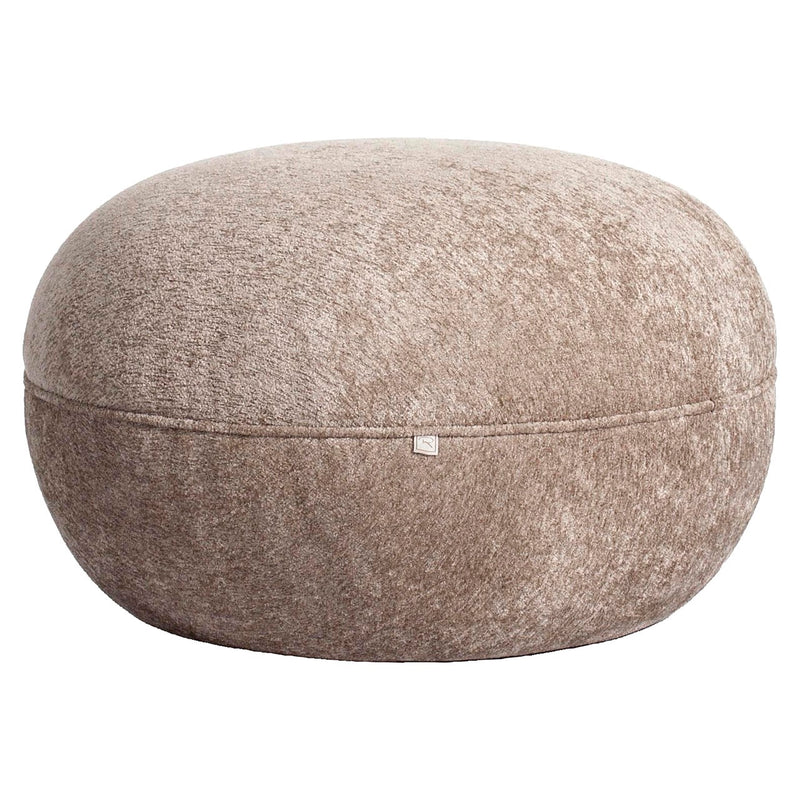 Hocker & Fußbank Jace Sand – Pouf mit Kiefernrahmen, 64x64 cm
