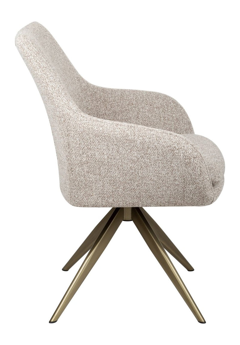 Esszimmerstuhl Lisonne drehbar 360° in Cayenne Brown, Richmond