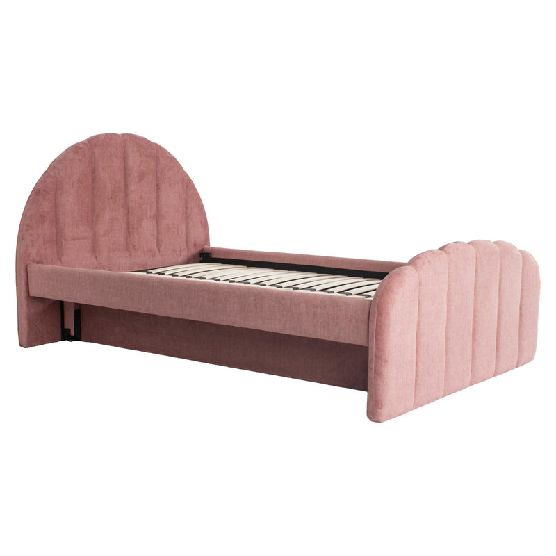 Polsterbett Pixie 120x200 mit Ausziehbett in rosewood jewel