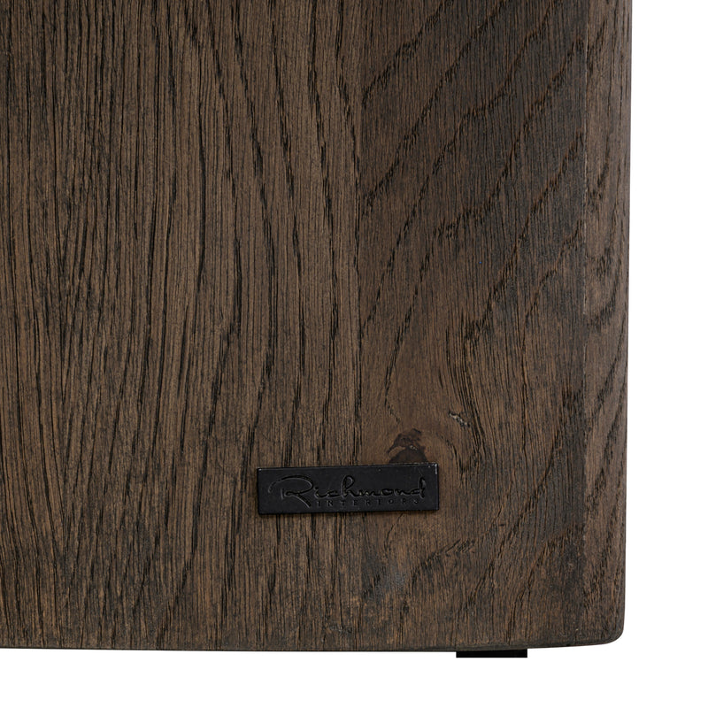 Couchtisch Castello 2er-Set, Eiche & Marmor Emperador, Charcoal
