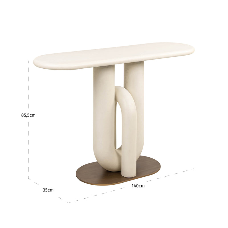 Konsole Winslow White – elegante Konsole für Flur & Wohnraum