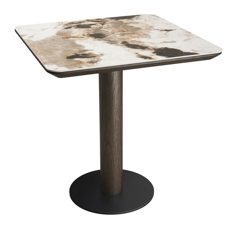 Bistro-Tisch Langford braun mit Keramikplatte, 70x70 cm, Richmond