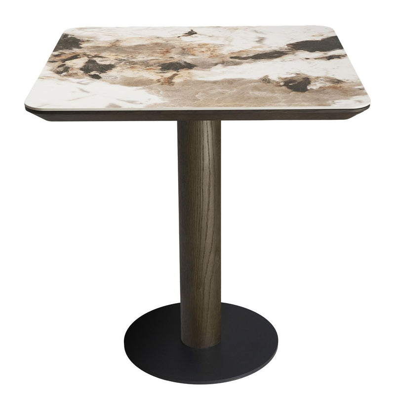 Bistro-Tisch Langford braun mit Keramikplatte, 70x70 cm, Richmond