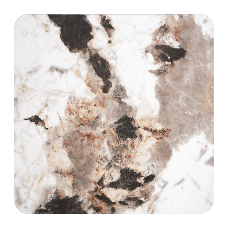 Bistro-Tisch Langford braun mit Keramikplatte, 70x70 cm, Richmond