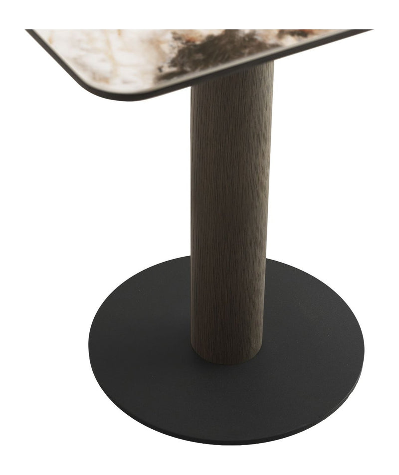 Bistro-Tisch Langford braun mit Keramikplatte, 70x70 cm, Richmond