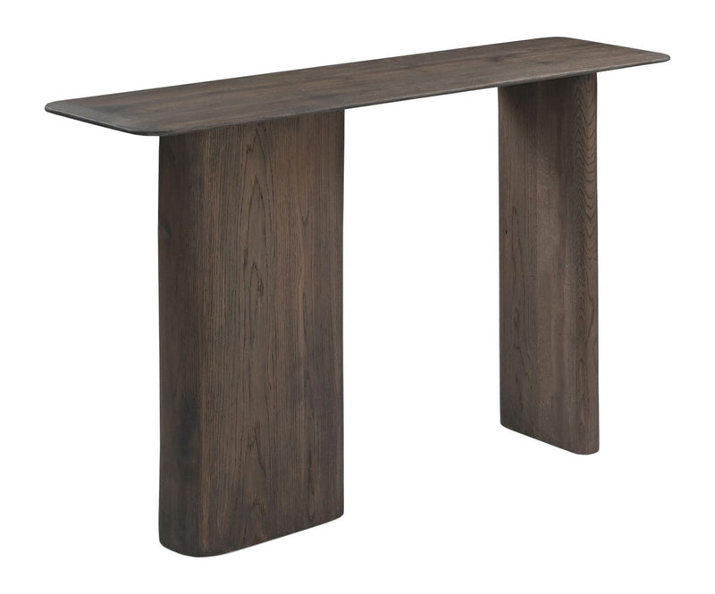 Konsole Castello Smoked Charcoal aus massiver Eiche, 130 cm