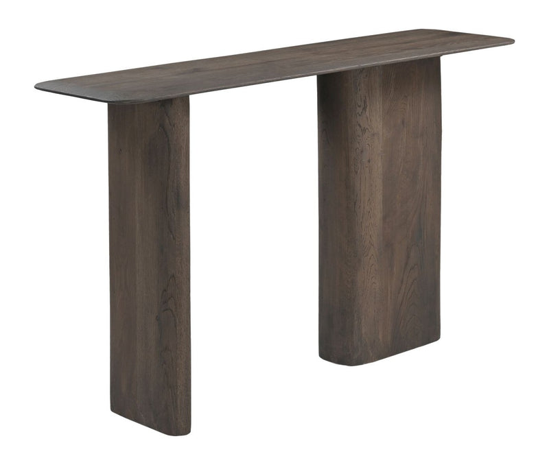 Konsole Castello Smoked Charcoal aus massiver Eiche, 130 cm