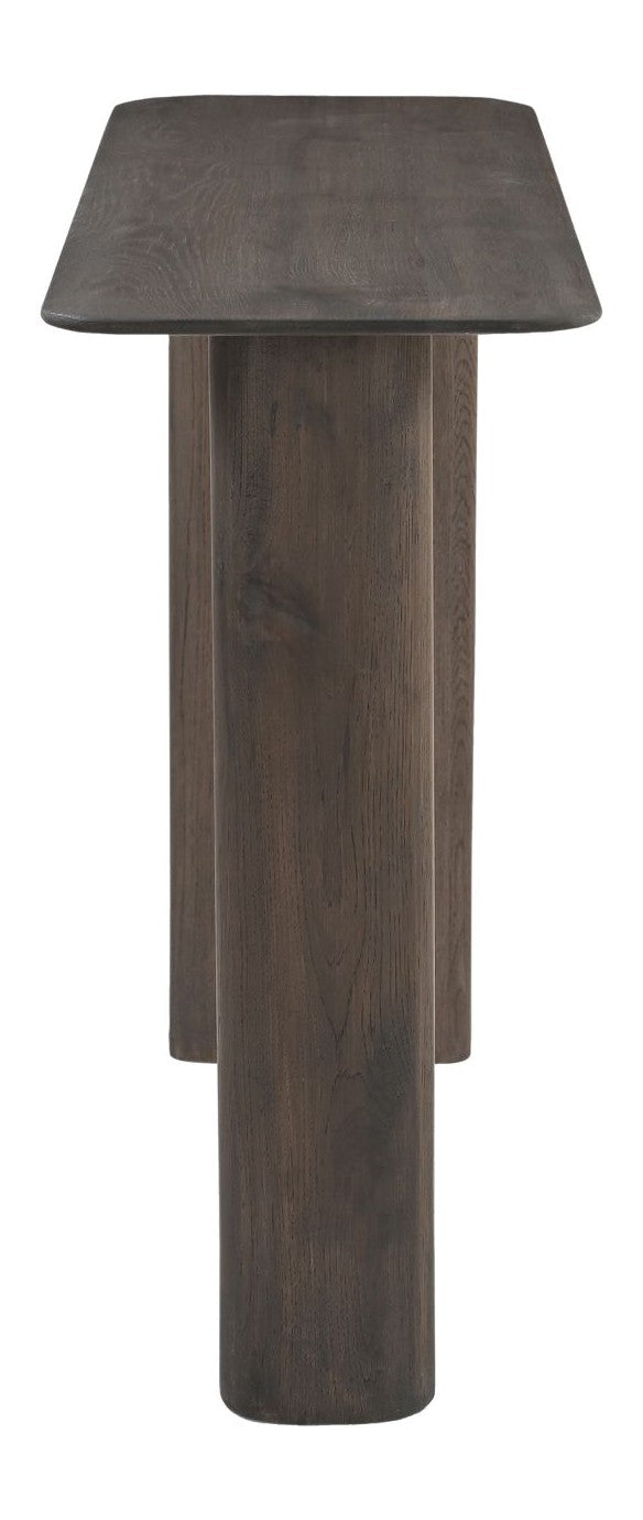 Konsole Castello Smoked Charcoal aus massiver Eiche, 130 cm