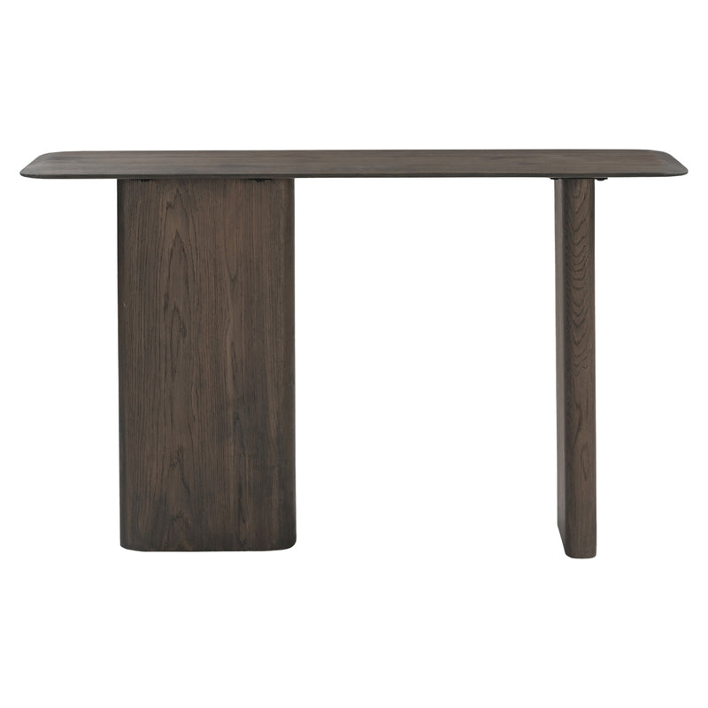 Konsole Castello Smoked Charcoal aus massiver Eiche, 130 cm