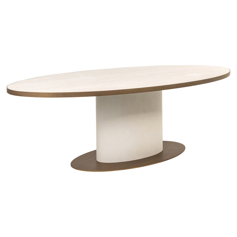 Esstisch Tivoli oval 230 cm – weiße Keramikplatte, elegantes Design