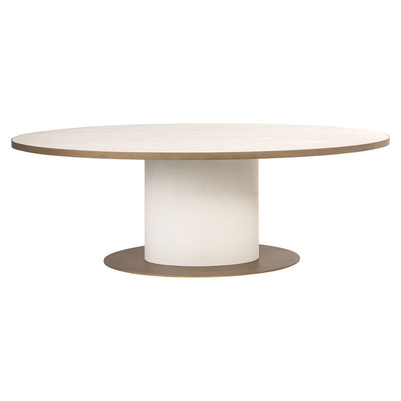 Esstisch Tivoli oval 230 cm – weiße Keramikplatte, elegantes Design
