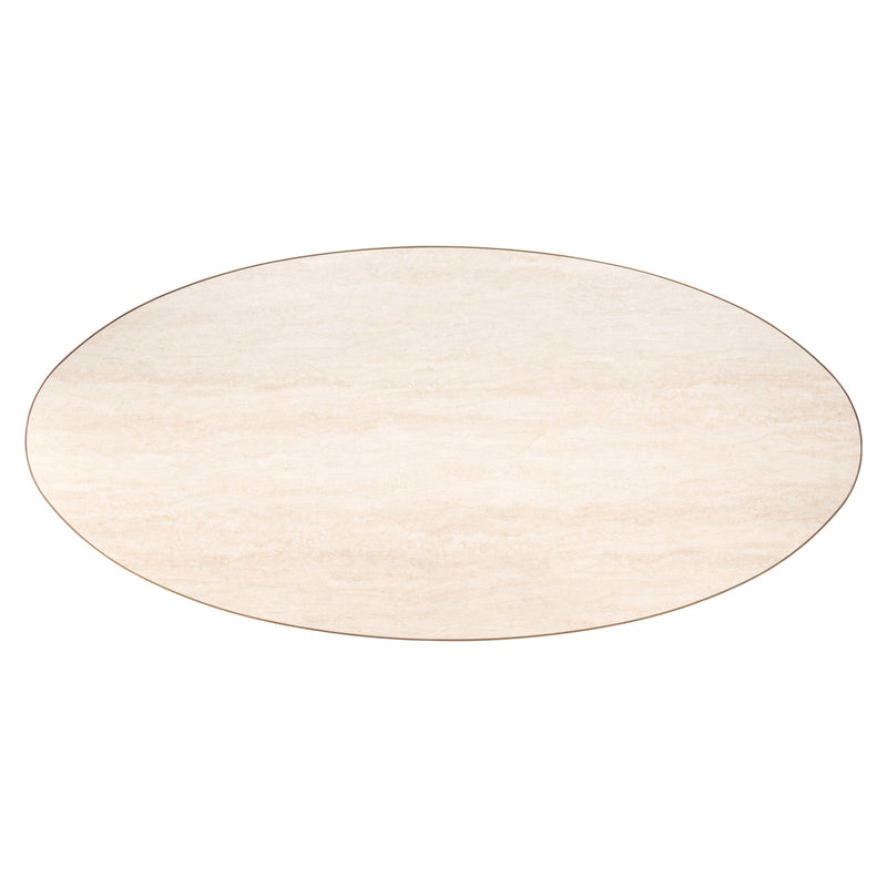 Esstisch Tivoli oval 230 cm – weiße Keramikplatte, elegantes Design