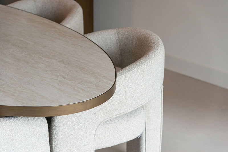 Esstisch Tivoli oval 230 cm – weiße Keramikplatte, elegantes Design