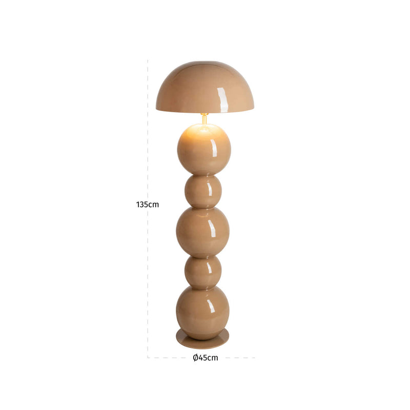 Stehlampe Hasden Mocha Mousse aus Eisen mit E27-Fassung