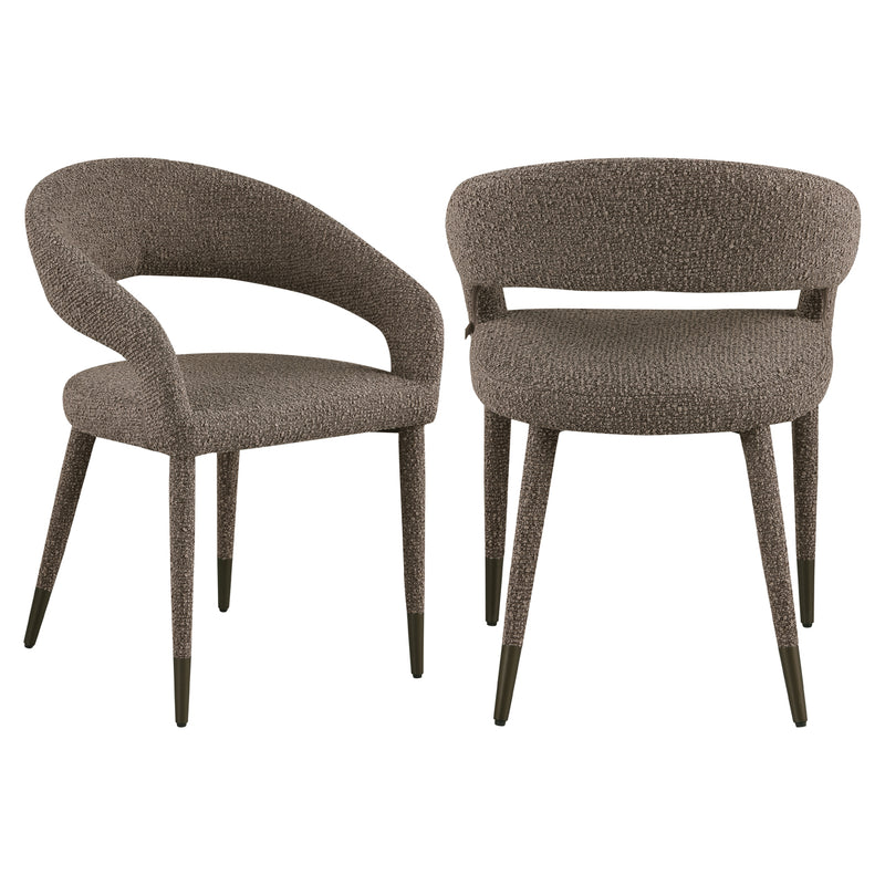 Esszimmerstuhl Gia in Brown Chunky mit Bronze-Beinen – Richmond