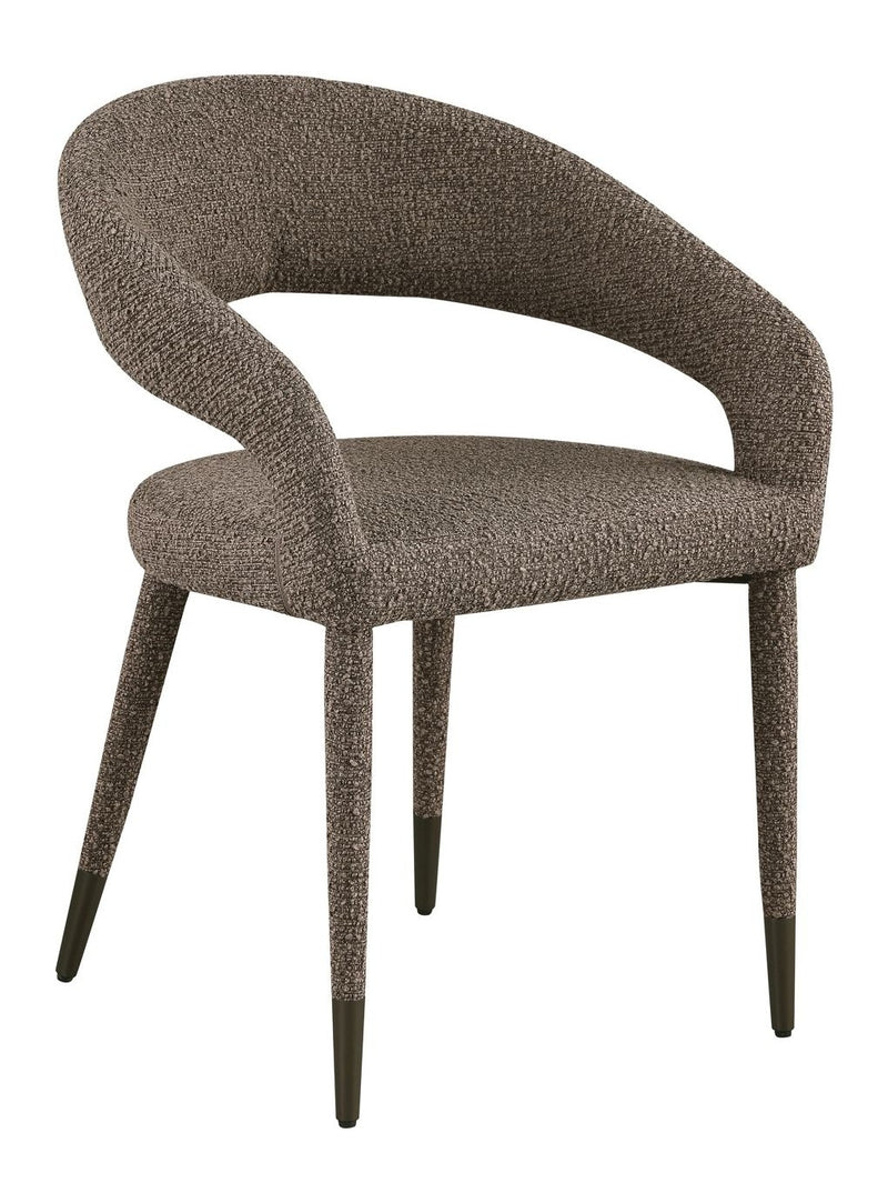 Esszimmerstuhl Gia in Brown Chunky mit Bronze-Beinen – Richmond