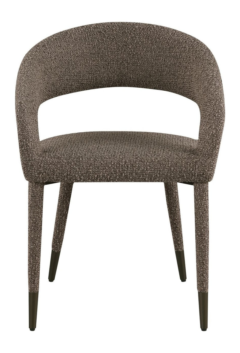 Esszimmerstuhl Gia in Brown Chunky mit Bronze-Beinen – Richmond