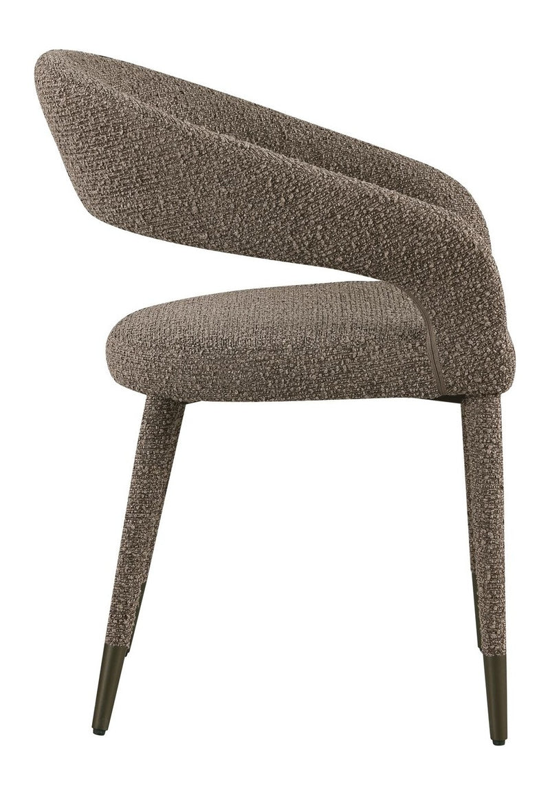 Esszimmerstuhl Gia in Brown Chunky mit Bronze-Beinen – Richmond